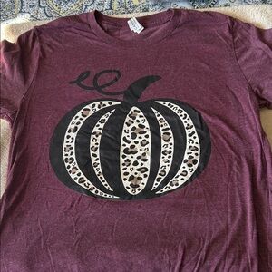 Canvas Maroon Pumpkin Graphic Tee
